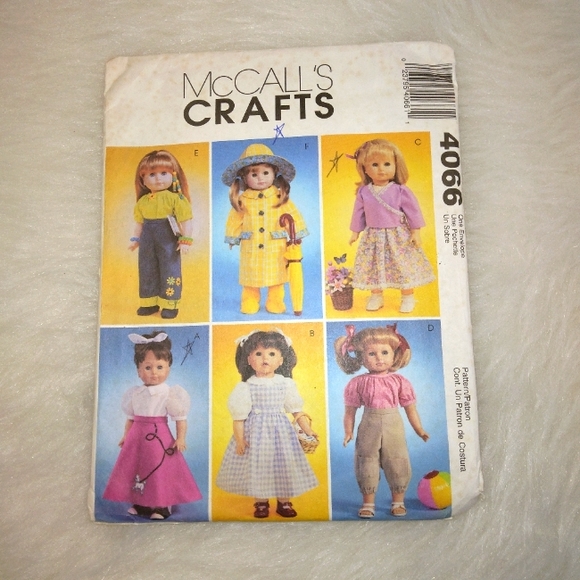 McCall's 4066 Six super cute outfits for American Girl and 18" dolls - Picture 1 of 5